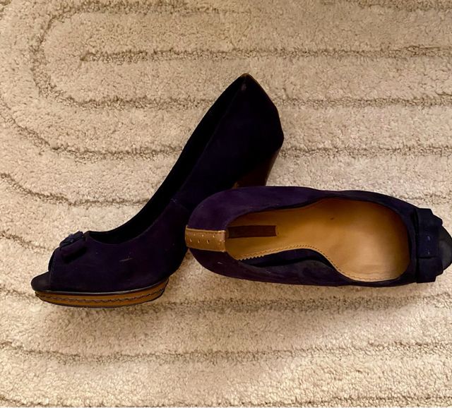 Zapatos tacón azul marino T40