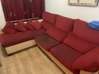Sofá chaise longue granate