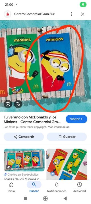Toallas Minions McDonald's