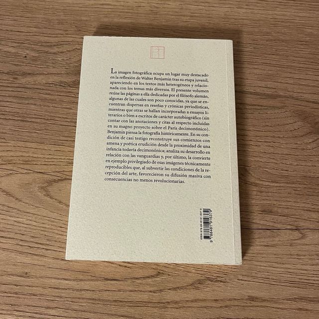 Sobre la fotografía, Walter Benjamin