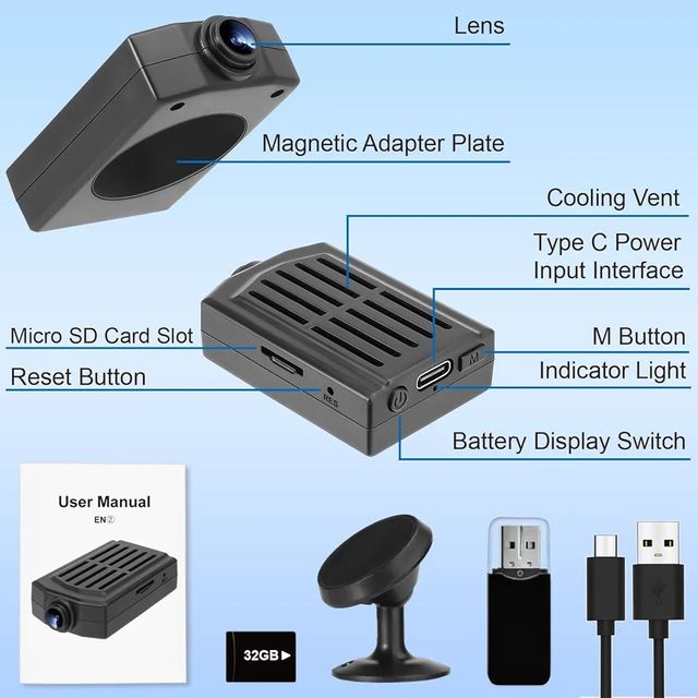 Mini cámara espía oculta