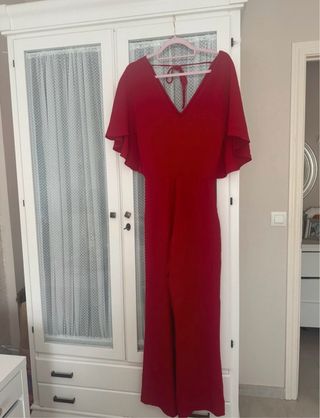 Mono rojo Zara eventos - capa espalda
