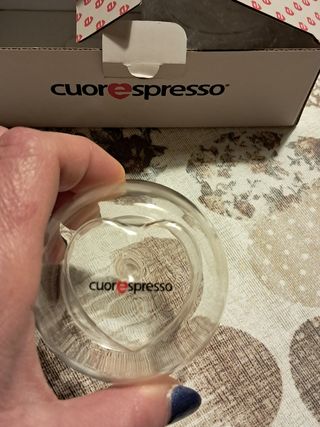Bicchieri Cuorespresso, con fondo a forma di cuore