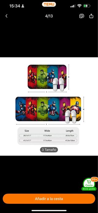Alfombra héroes Marvel