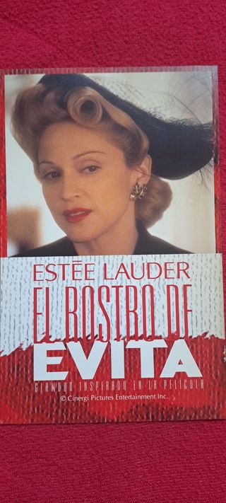 Flyer promocional Evita Madonna