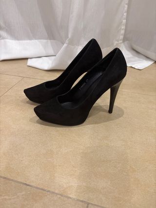 Zapatos Lujan ante negros - 39 - con plataforma