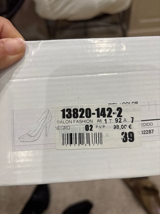 Zapatos Lujan ante negros - 39 - con plataforma