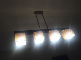 Lámpara 4 luces - Madera wengué