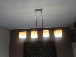 Lámpara 4 luces - Madera wengué