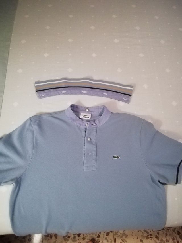 Polo Lacoste azul talla 4