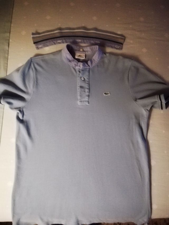 Polo Lacoste azul talla 4