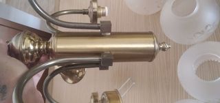 Lámpara techo vintage dorada 4 luces