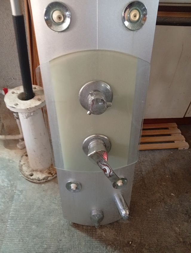 Columna ducha 🚿 plata/blanca