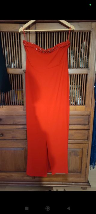 Vestido rojo fiesta - Talla 44