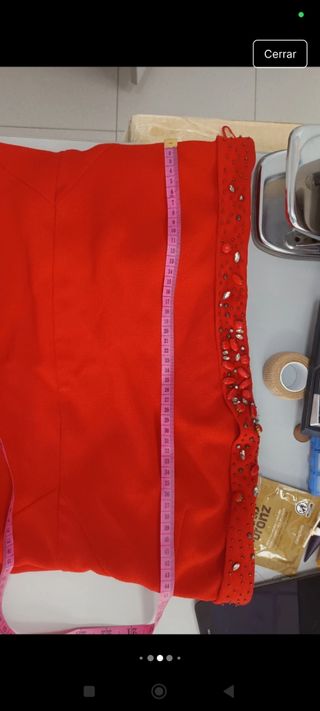 Vestido rojo fiesta - Talla 44