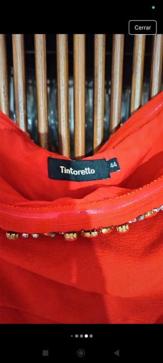 Vestido rojo fiesta - Talla 44