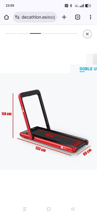 Cinta andar/correr plegable