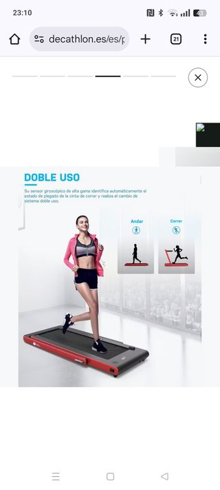 Cinta andar/correr plegable