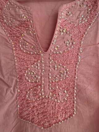 Túnica rosa algodón - Talla L
