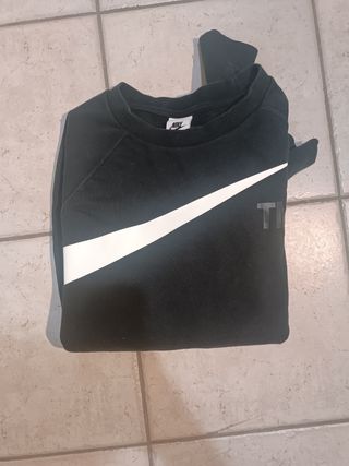 Felpa Nike nera girocollo