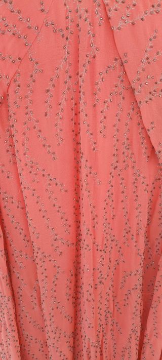 Vestido color coral con pedrería Pedro del Hierro