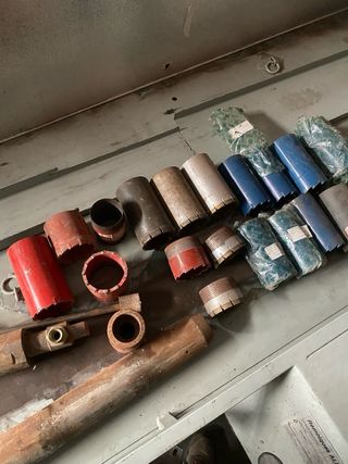 Lote coronas y utensilios para perforadoras