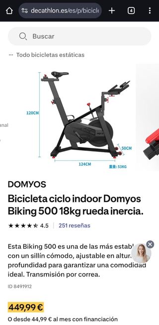 Bicicleta spinning BIKING 500