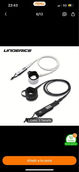 Leash surf UNDERICE - 2 colores