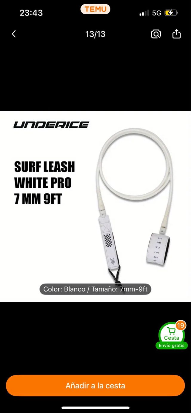 Leash surf UNDERICE - 2 colores