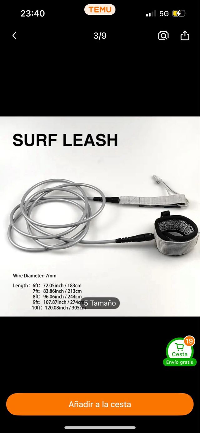 Leash surf UNDERICE - 2 colores