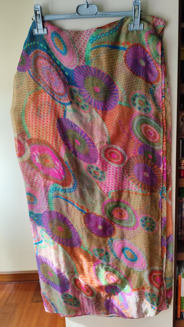 Pashmina multicolor. Fulard.Foulard estampado.Chal