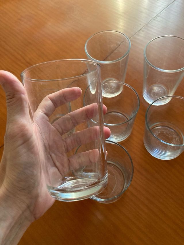 7 vasos de vidrio de Ikea