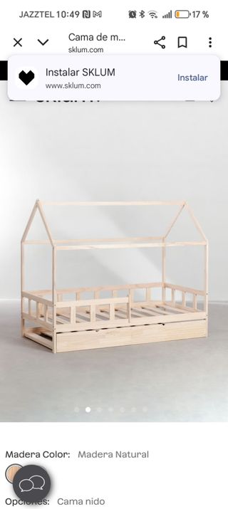 Cama nido infantil de madera