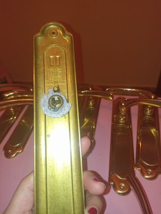 Manijas de puerta doradas - 4 unidades