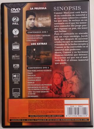 DVD Los Inmortales 4: Juego Final