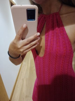 Vestido mini fucsia