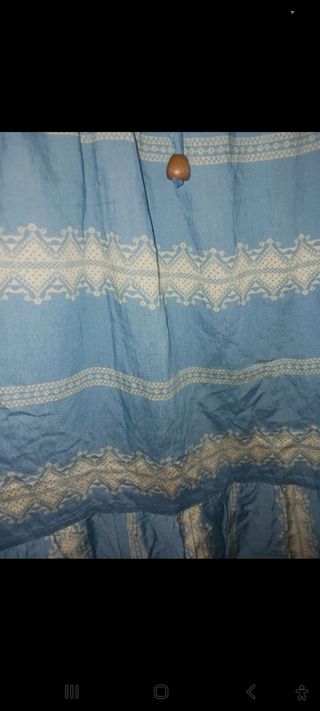 Vestido azul celeste estampado