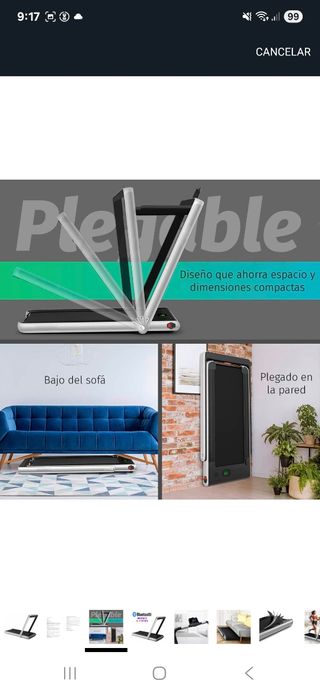 Cinta correr plegable