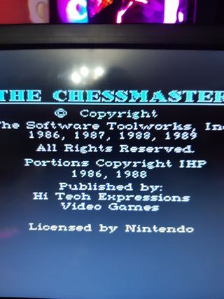 NES Chessmaster - Juego Nintendo