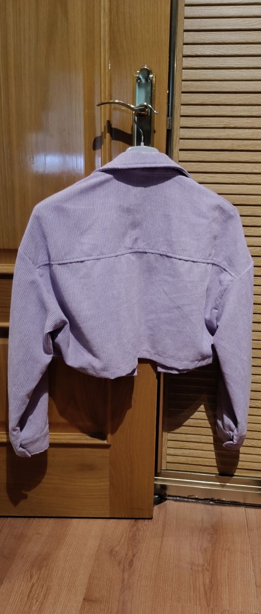Chaqueta pana morada Shein