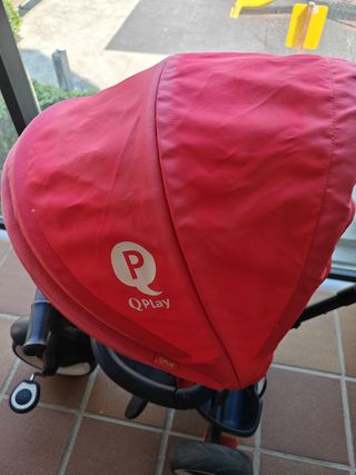 Triciclo evolutivo rojo/negro con cesta y bolso