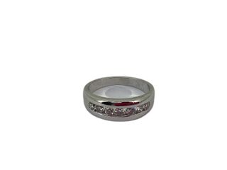 sortija oro 18k con piedra con diamante