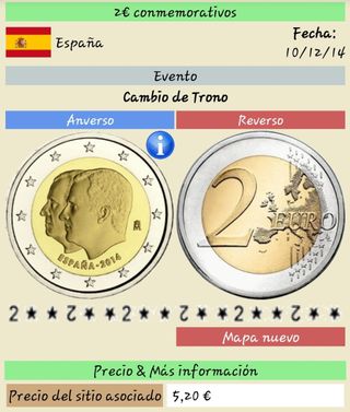 2 Monedas España 2014