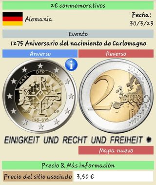 2 Monedas 2€ Alemania 2023