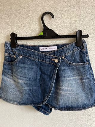 Shorts Bershka denim azules S
