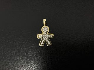 colgante oro 14k con piedra
