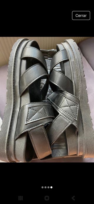 Sandalias planas negras -talla 38