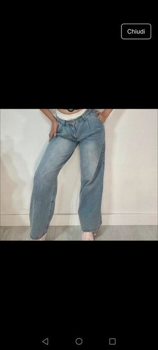 Jeans larghi blu