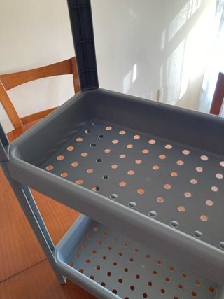 Estantería gris 4 niveles plástico