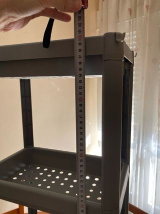 Estantería gris 4 niveles plástico